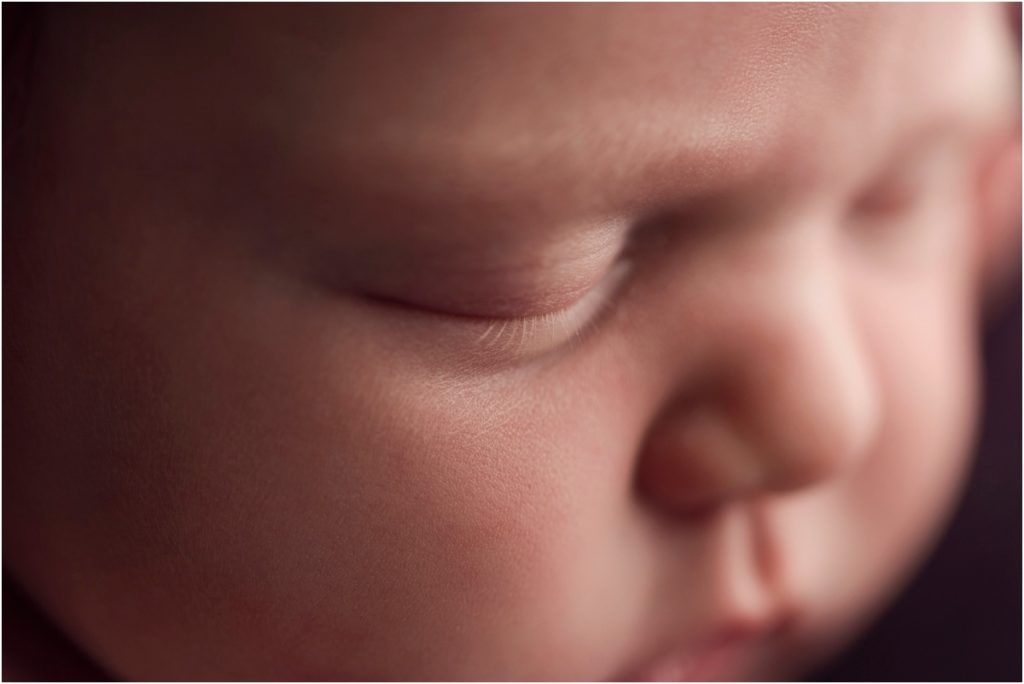 Newborn baby girl eyelashes, newborn details