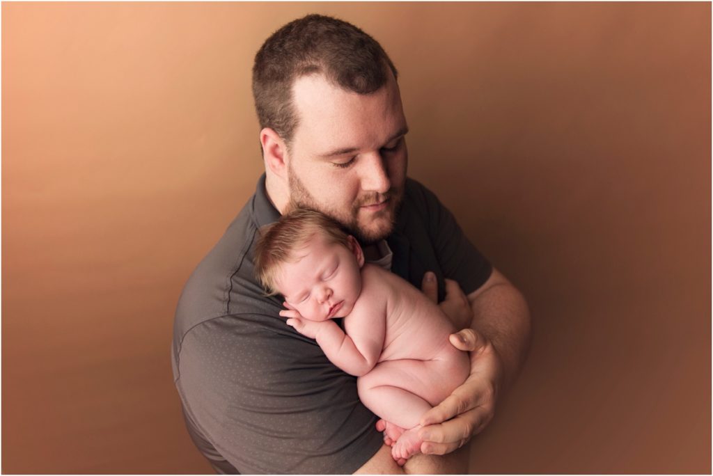 Dad and Daughter Newborn Photographer Lima Ohio