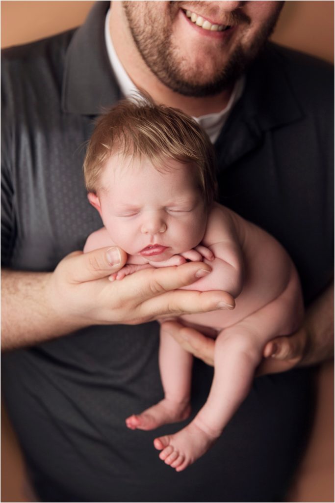 Dad and Daughter Newborn Photographer Lima Ohio