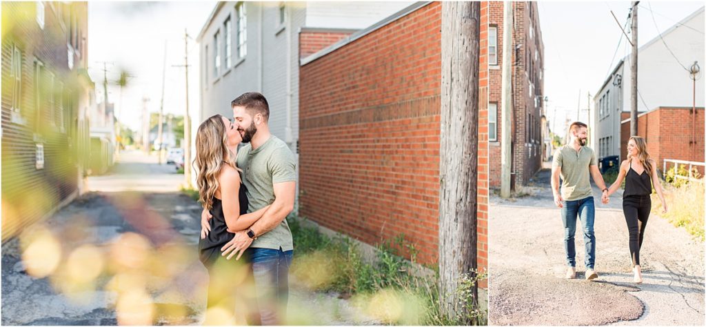 engagement session in downtown Lima 